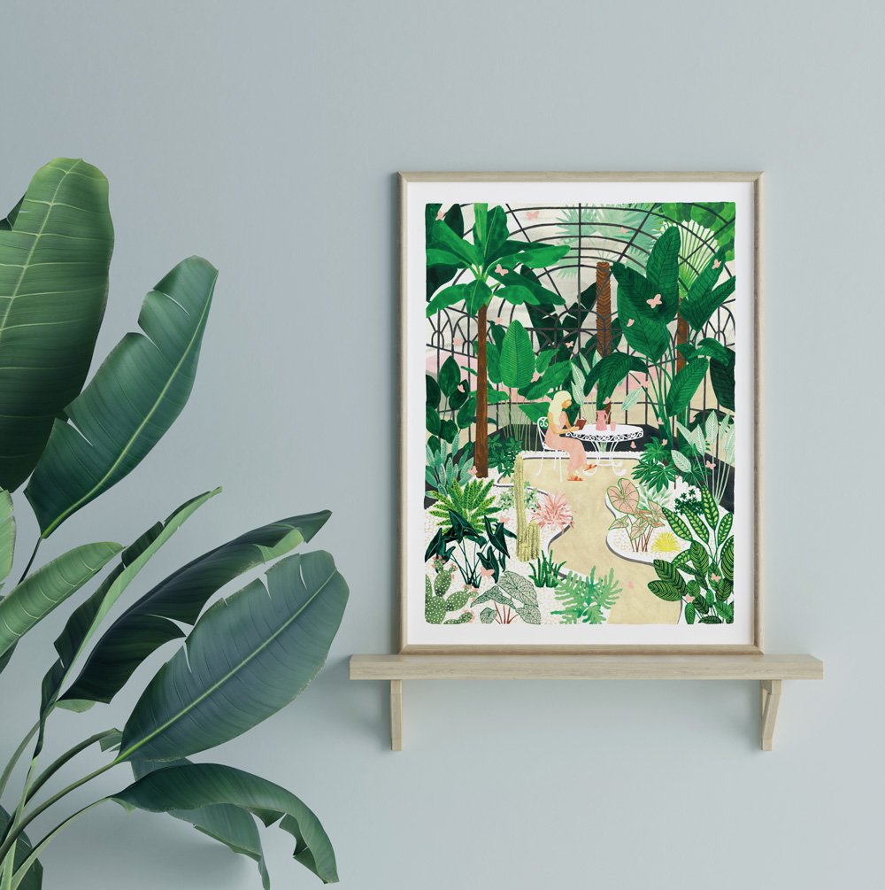 all-the-way-to-say-butterfly-greenhouse-affiche-50x70-papillons image 2