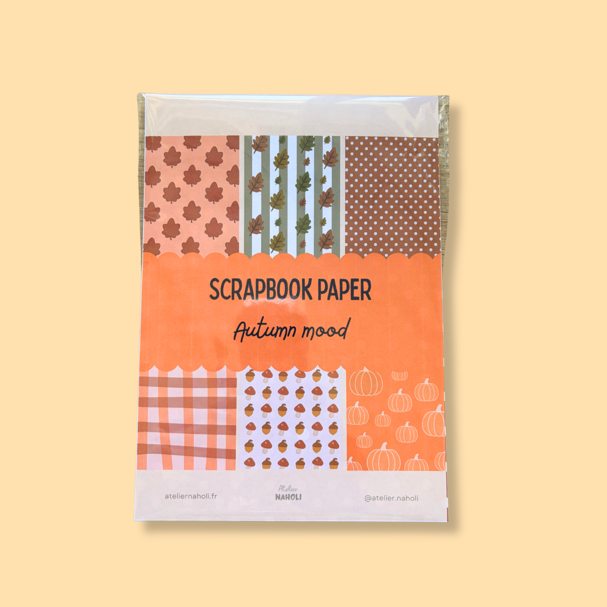 atelier-naholi-papier-scrapbooking-automne-set-a5-6-feuilles image 1