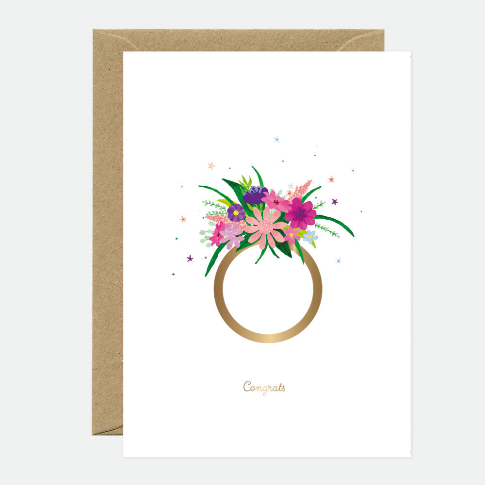 all-the-ways-to-say-flower-ring-carte-mariage-dorure-a6 image 1