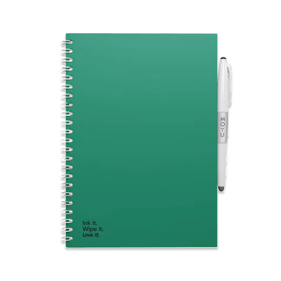 moyu-erasable-notebook-a5-carnet-effa-able-vert-for-t-papier-pierre image 1