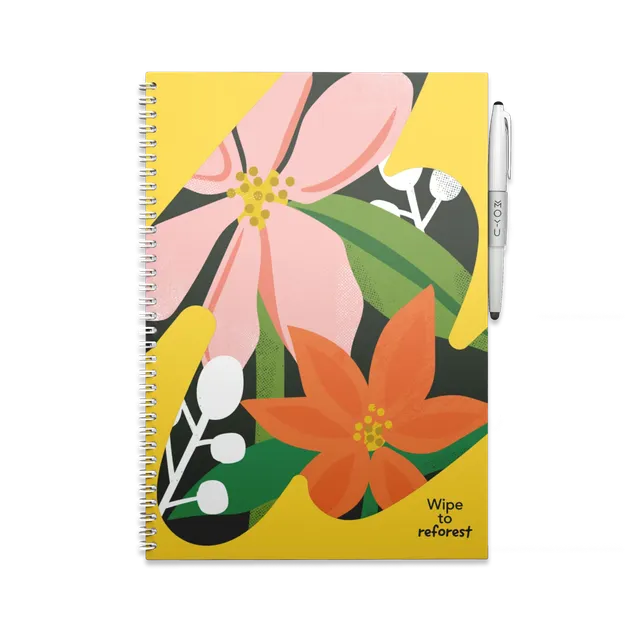 moyu-erasable-notebooks-carnet-effa-able-a4-flower-vibes image 1