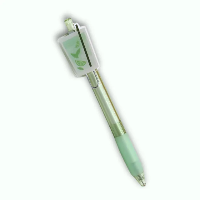 atelier-naholi-stylo-verre-mojito-stylo-bille-vert-encre-noire image 1