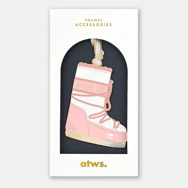 all-the-way-to-say-snow-boot-ornement-no-l-botte-rose-7-cm image 1