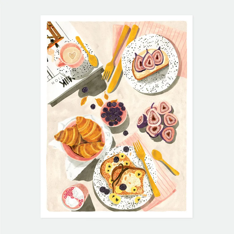 all-the-ways-to-say-brunch-affiche-50x70-cm-illustration-cuisine image 1