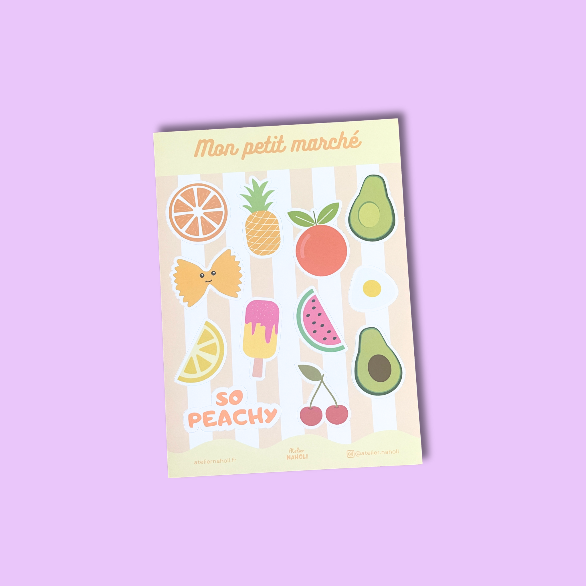 atelier-naholi-planche-de-stickers-mon-petit-march-a6-mat image 1