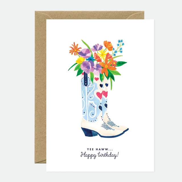 all-the-ways-to-say-santiag-bday-carte-anniversaire-a6-botte image 1