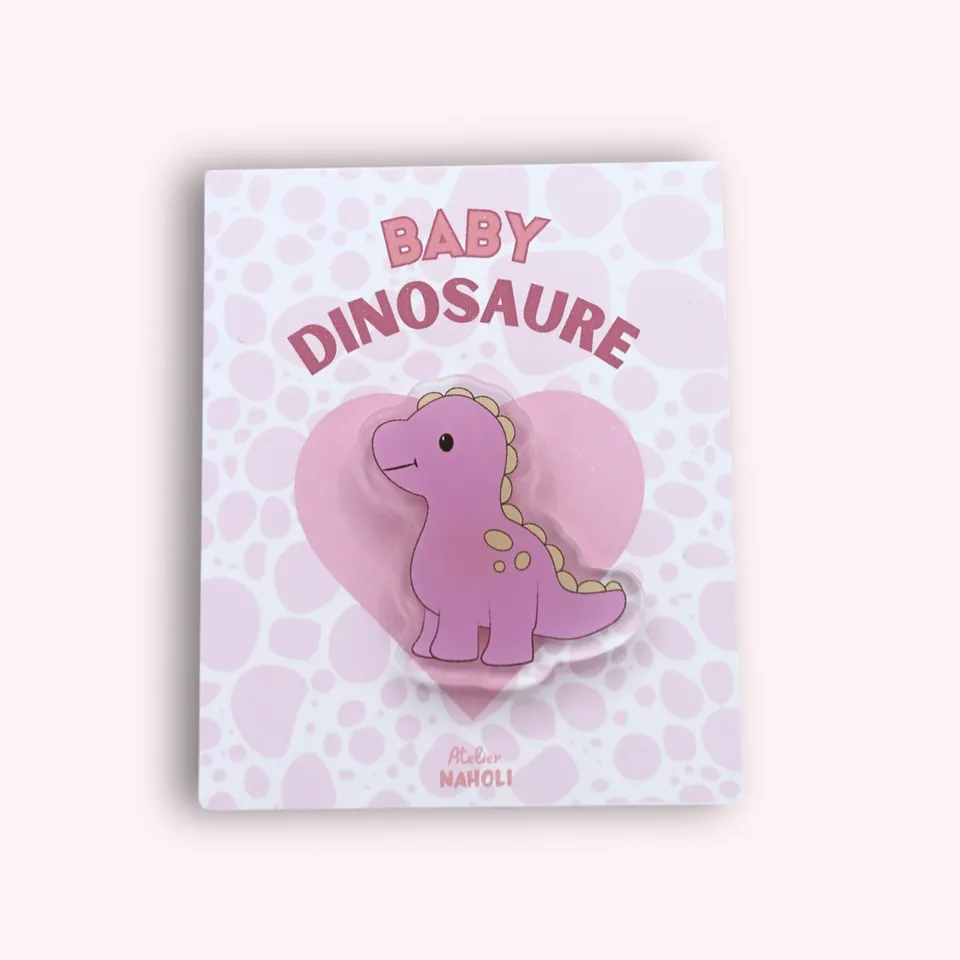 atelier-naholi-pins-dinosaure-rose-pin-s-acrylique-4-cm-fun image 1