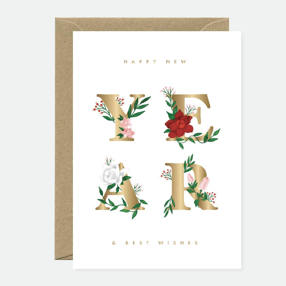 all-the-way-to-say-ny-flowers-carte-bonne-ann-e-dor-e-a6 image 1