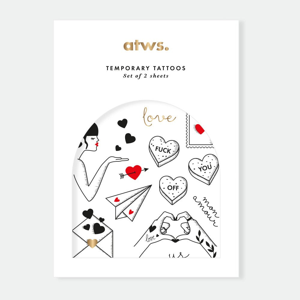all-the-way-to-say-love-tatouages-temporaires-coeurs-dor-s image 1