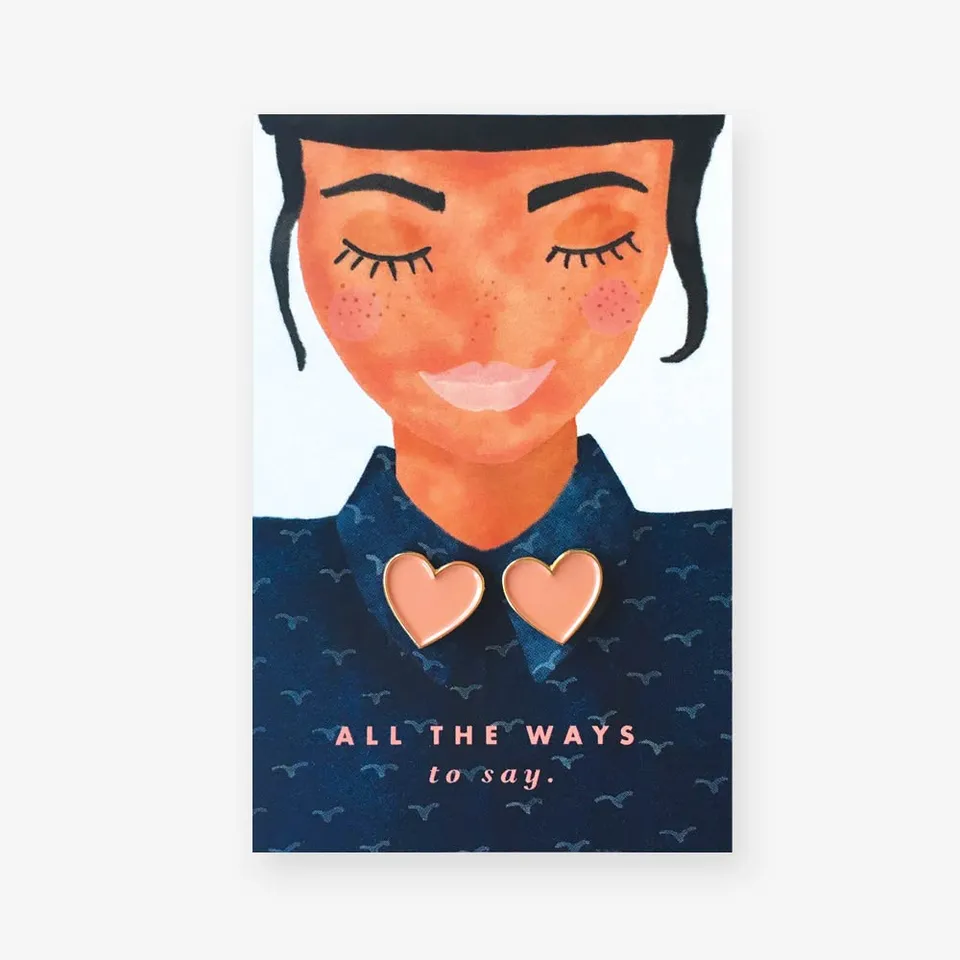 all-the-ways-to-say-hearts-pin-s-duo-c-urs-dor-s-12mm image 1