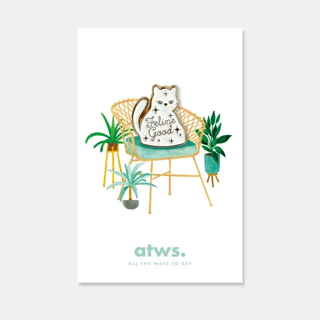 all-the-way-to-say-feline-good-pin-s-chat-dor-27-mm image 1