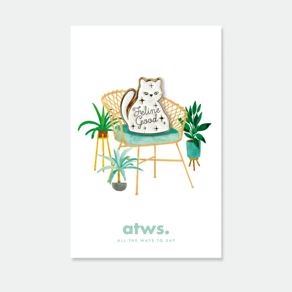 all-the-way-to-say-feline-good-pin-s-chat-dor-27-mm image 1