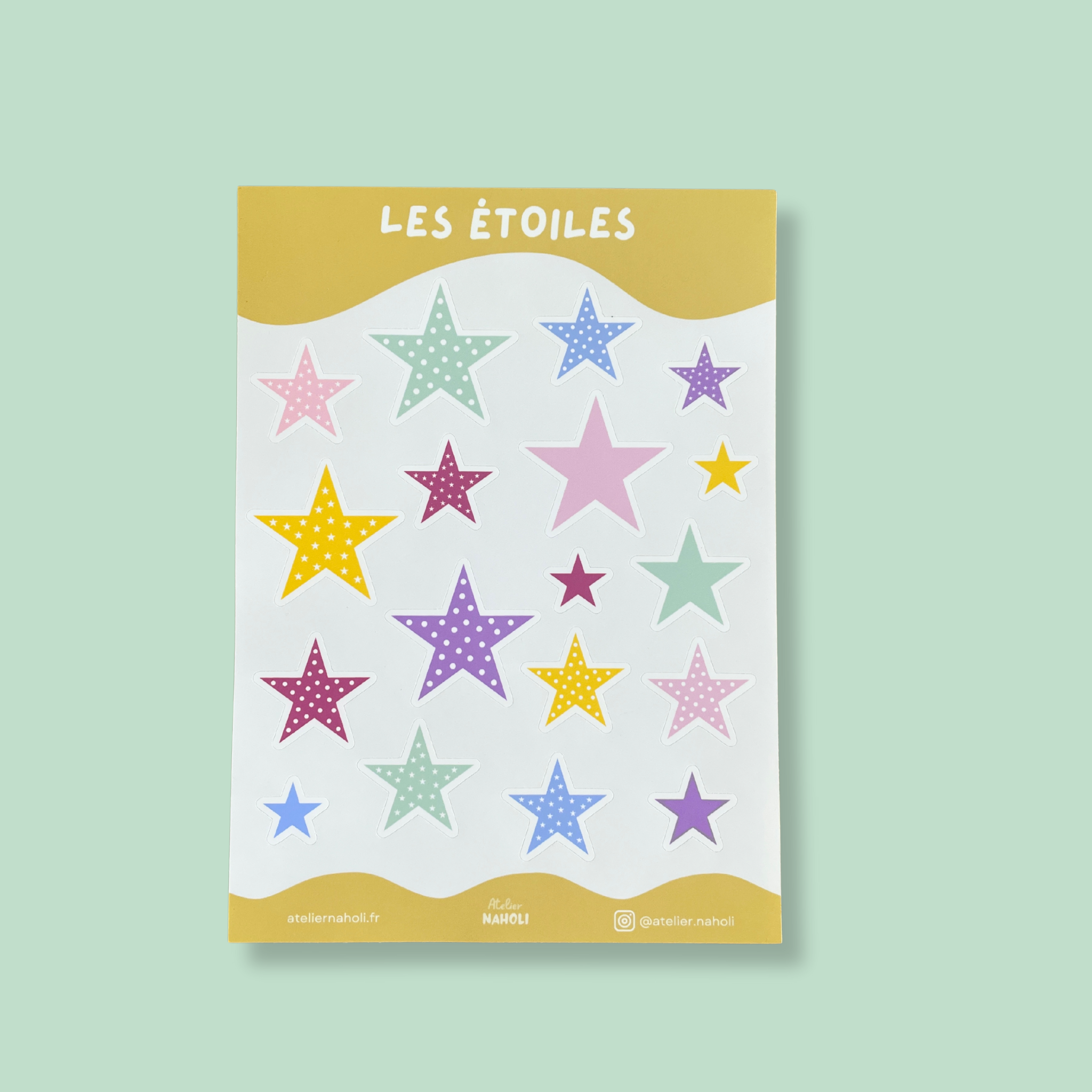 atelier-naholi-planche-de-stickers-les-toiles-autocollants-a6-mat image 2