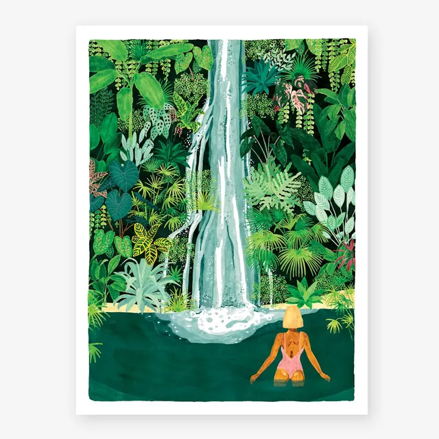 all-the-ways-to-say-waterfall-affiche-cascade-tropicale image 1