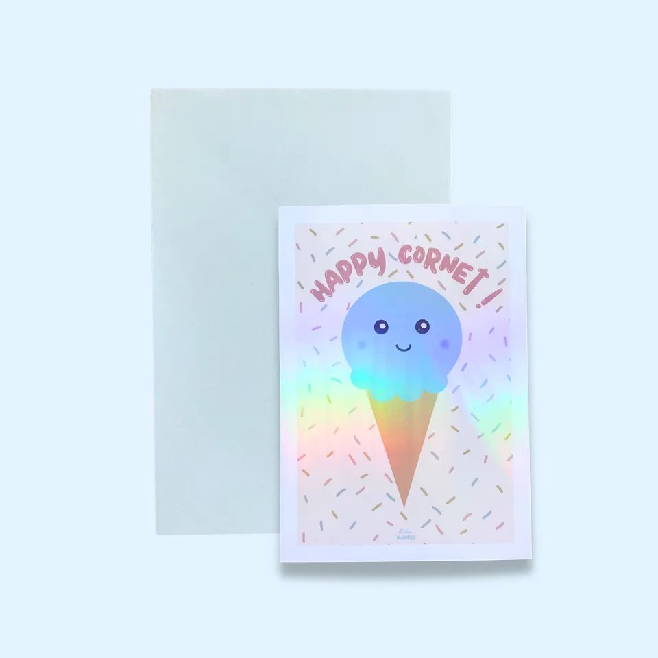 atelier-naholi-carte-happy-cornet-glace-carte-postale image 1