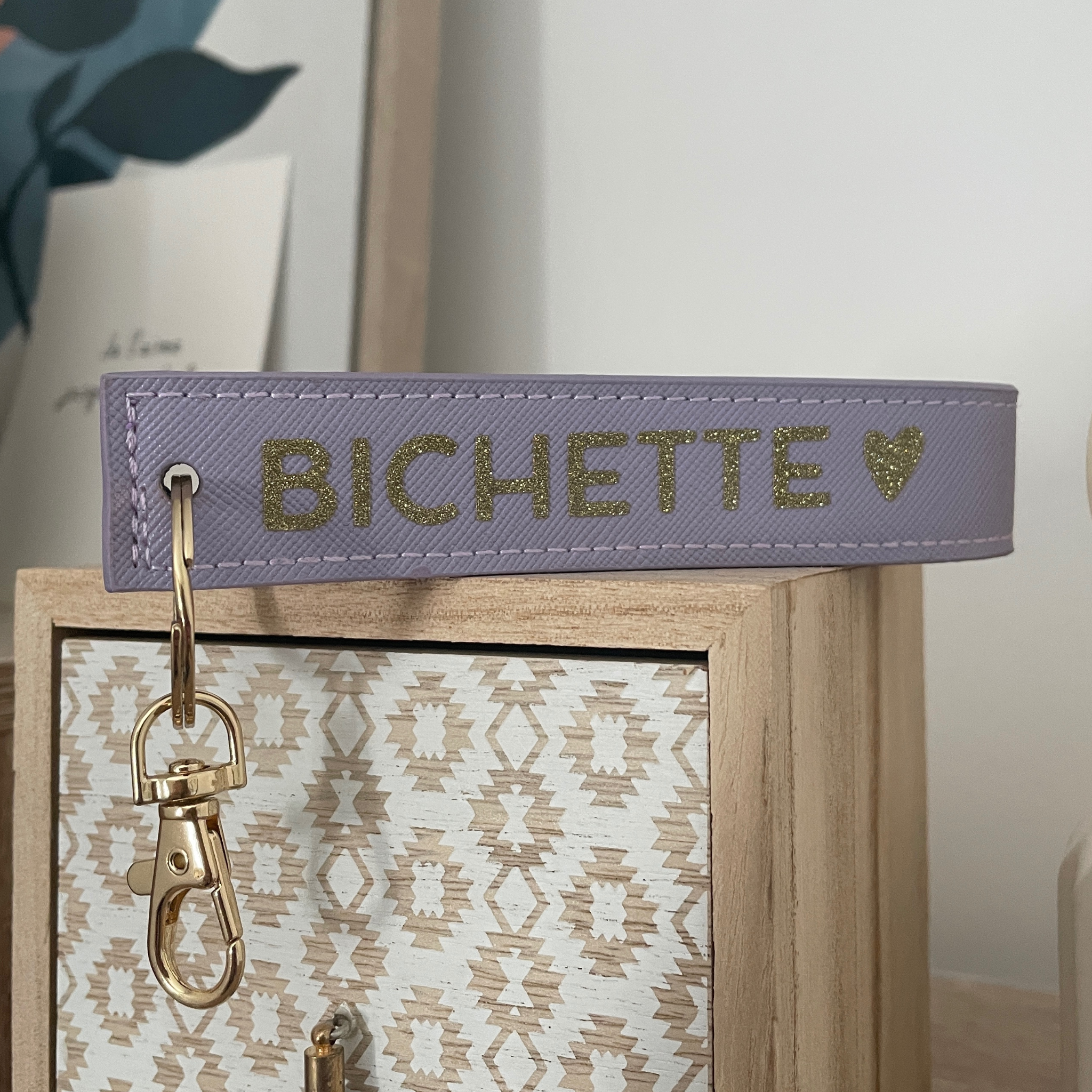 atelier-naholi-porte-cl-dragonne-bichette-violet-similicuir image 2