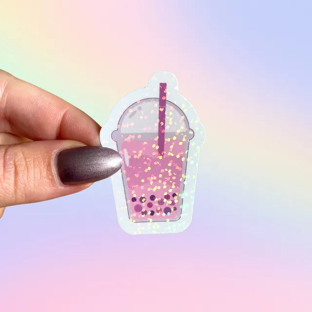 atelier-naholi-stickers-bubble-tea-holographique-brillant image 1