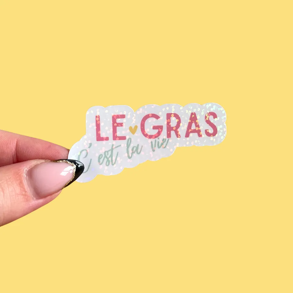 atelier-naholi-sticker-le-gras-c-est-la-vie-brillant-6-37-cm image 1