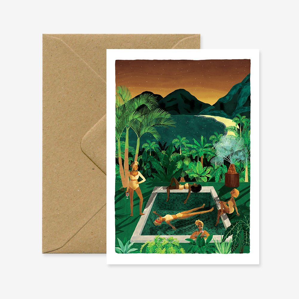 all-the-ways-to-say-party-girls-carte-de-voeux-piscine-tropicale image 1