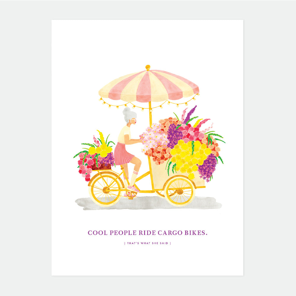 all-the-ways-to-say-cargo-bikes-affiche-v-lo-fleurs-50x70-cm image 1