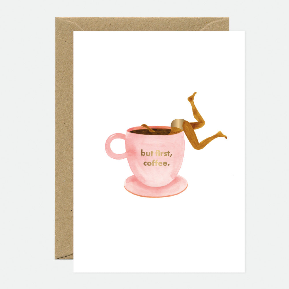 all-the-ways-to-say-but-first-coffee-carte-voeux-dor-e-a6-caf image 1