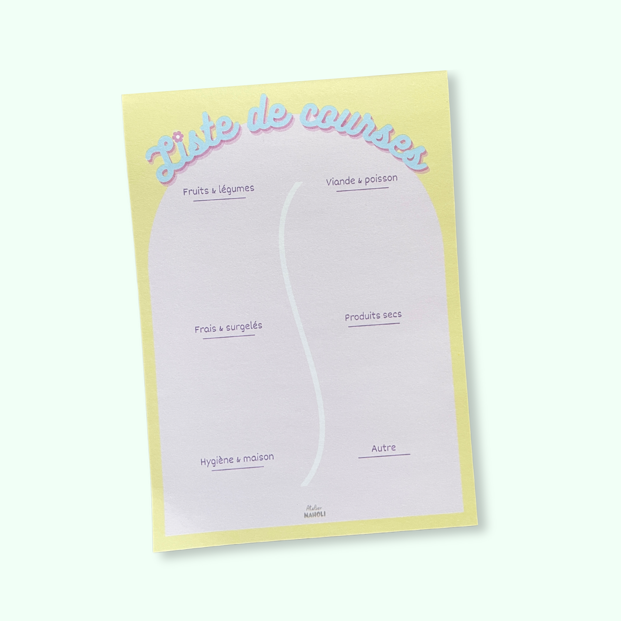 atelier-naholi-bloc-notes-frigo-a6-liste-de-courses-aimant image 3