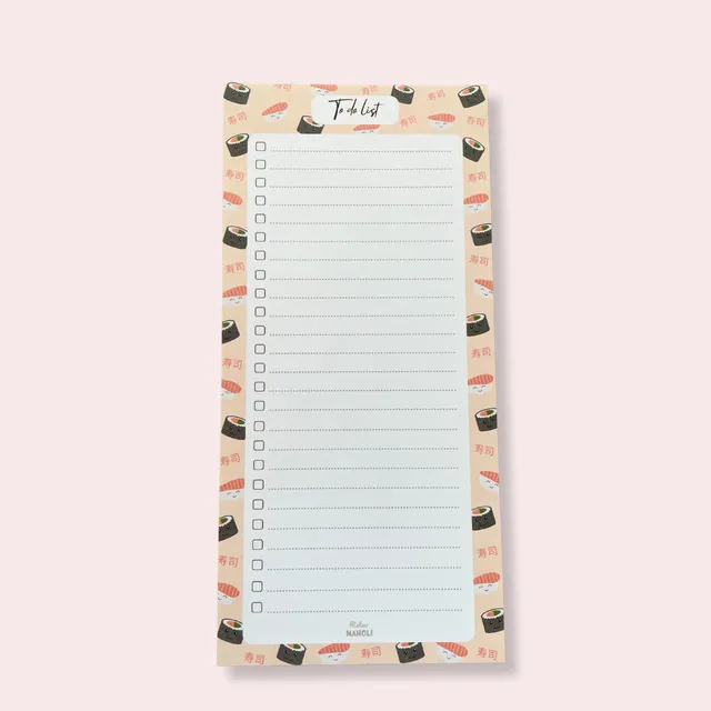 atelier-naholi-bloc-notes-to-do-list-sushi-imparfait-10x21-cm-25-pages image 1