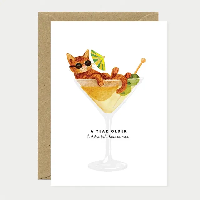 all-the-way-to-say-too-fabulous-carte-anniversaire-chat image 1