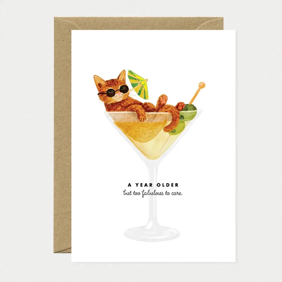 all-the-way-to-say-too-fabulous-carte-anniversaire-chat image 1