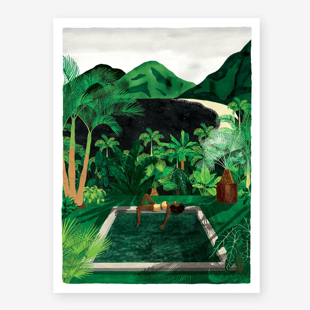 all-the-ways-to-say-storm-affiche-tropicale-piscine-jungle image 1