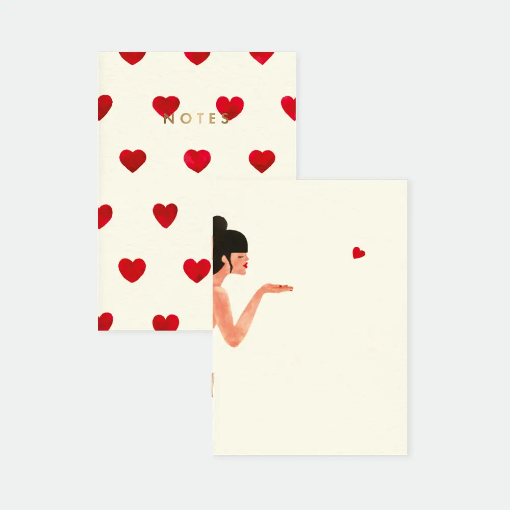 all-the-way-to-say-bisou-duo-carnets-poche-a6-dor image 1