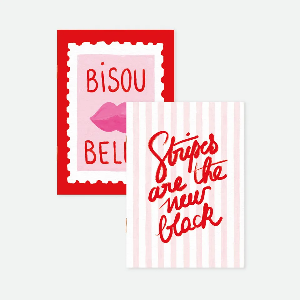 all-the-ways-to-say-bisous-bella-duo-carnets-poche-a6 image 1