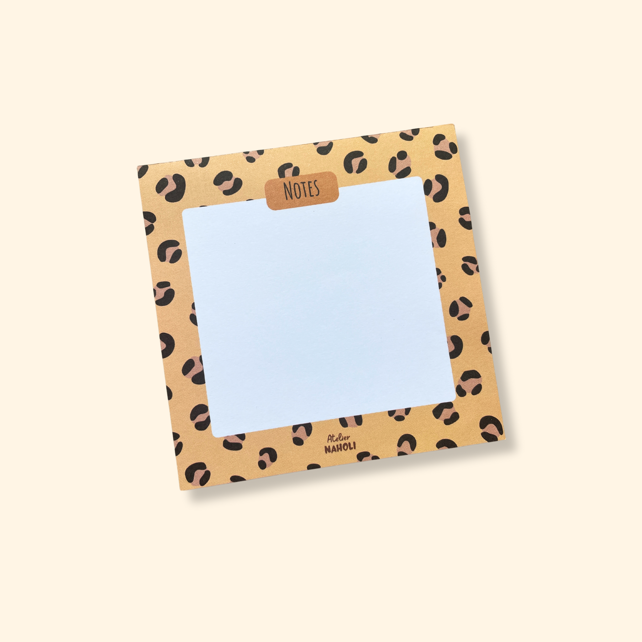 atelier-naholi-bloc-notes-l-opard-bloc-carr-10-cm-25-pages image 1