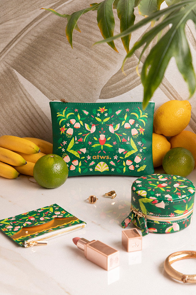 all-the-way-to-say-green-jungle-pochette-zipp-e-similicuir-19x14 image 6