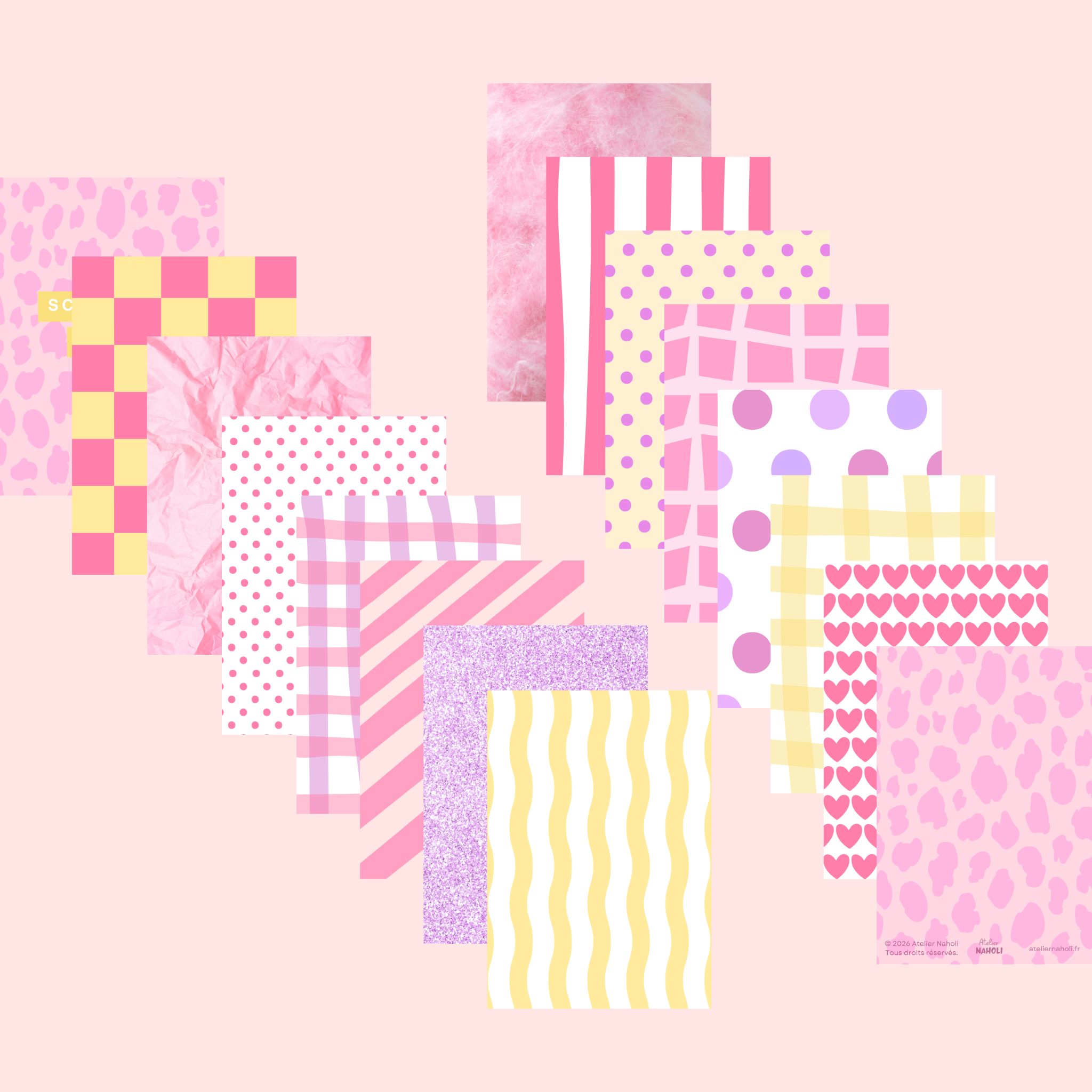 atelier-naholi-papier-scrapbooking-girly-livret-a5-16-motifs image 2