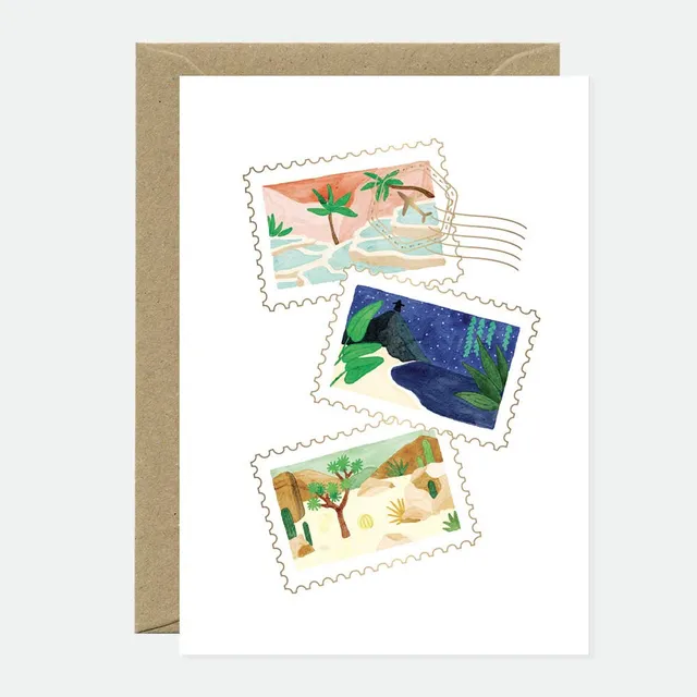 all-the-ways-to-say-travel-stamps-carte-v-ux-dor-e-a6 image 1