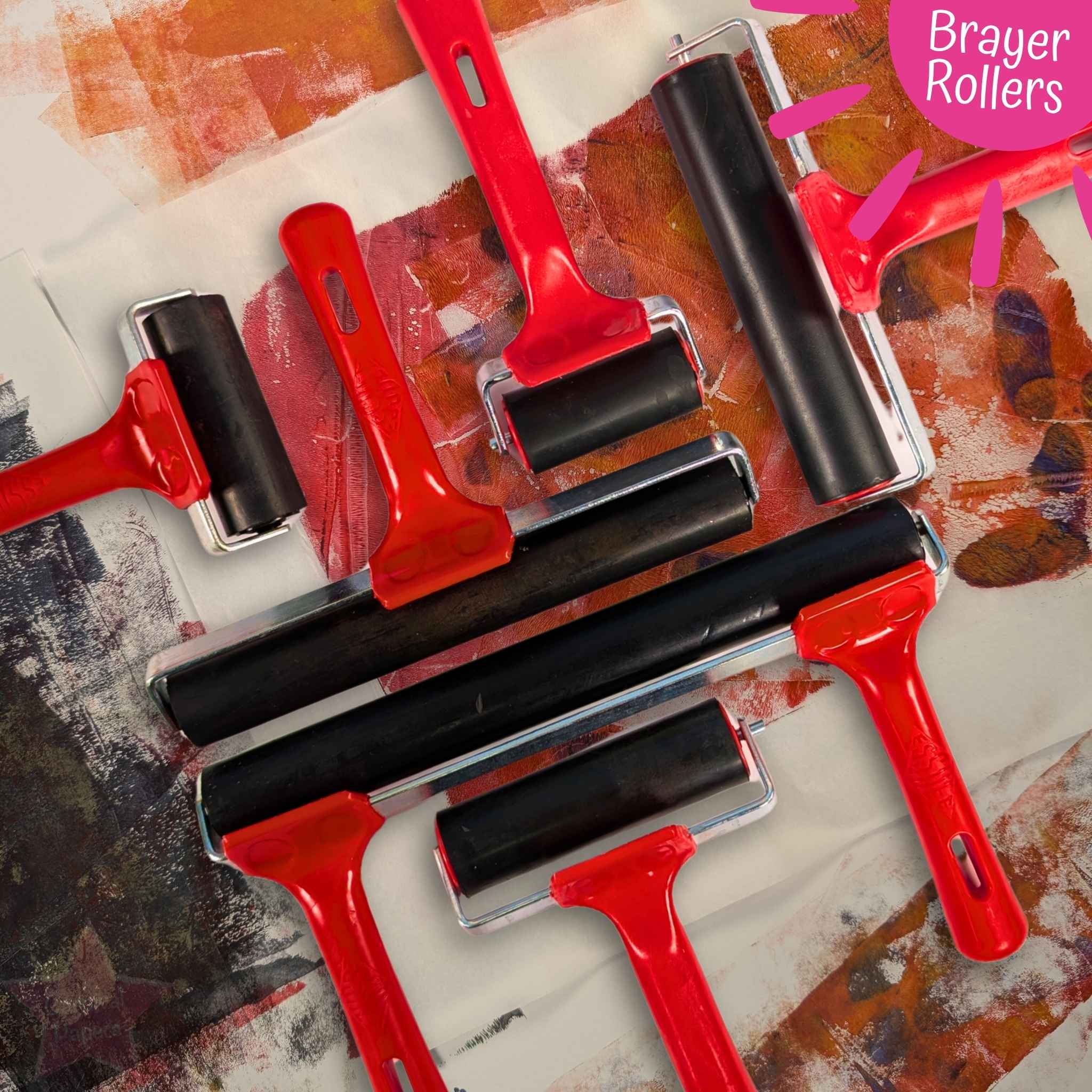 carnival-papers-gel-plate-printing-rouleau-brayer-caoutchouc image 1