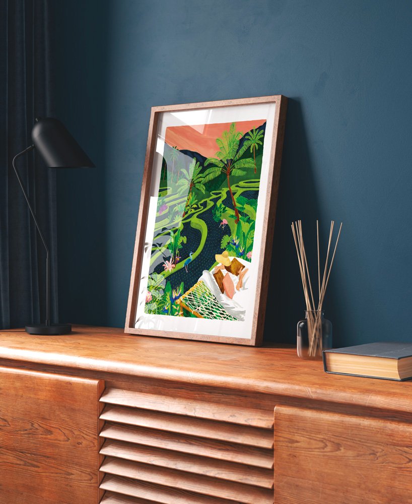 all-the-ways-to-say-bali-with-a-view-affiche-tropicale-18x24 image 2