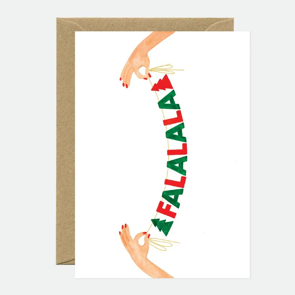 all-the-ways-to-say-falala-carte-de-no-l-a6-guirlande image 1