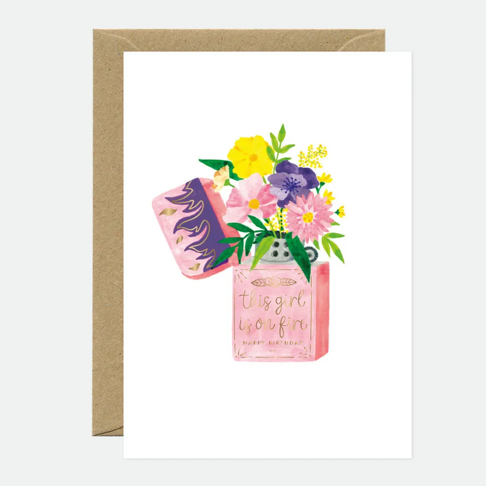 all-the-way-to-say-flower-lighter-carte-anniversaire-a6 image 1