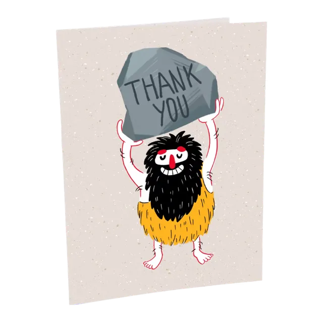 moyu-gifts-caveman-carte-remerciement-r-utilisable-papier-pierre image 1