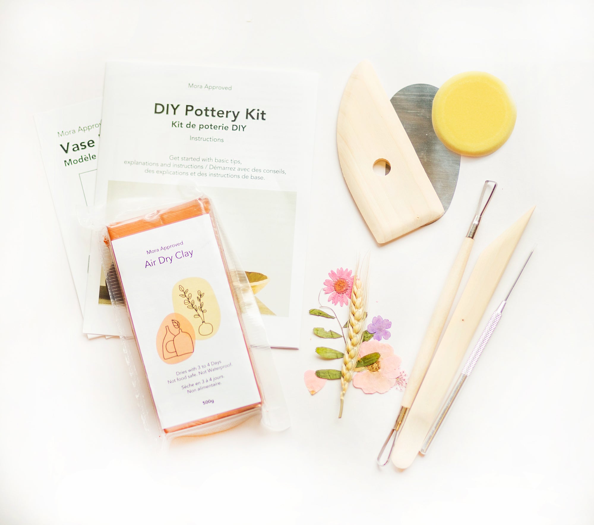 mora-approved-pottery-kit-poterie-argile-blanc-cass-500-g image 1