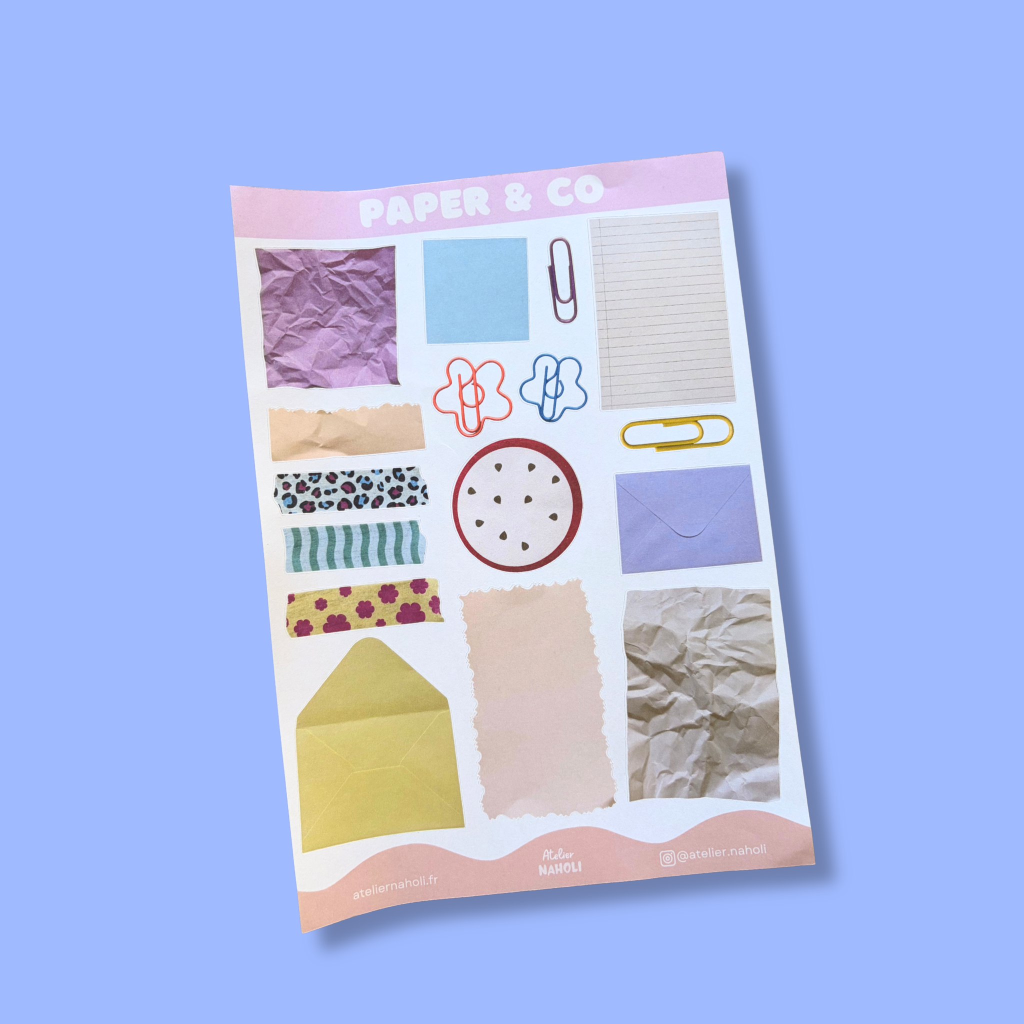 atelier-naholi-paper-co-planche-stickers-papeterie-a5-crire image 1