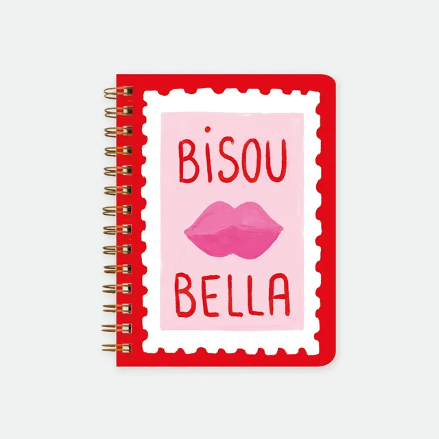 all-the-way-to-say-carnets-bisous-bella-spirale-a5-rouge image 1