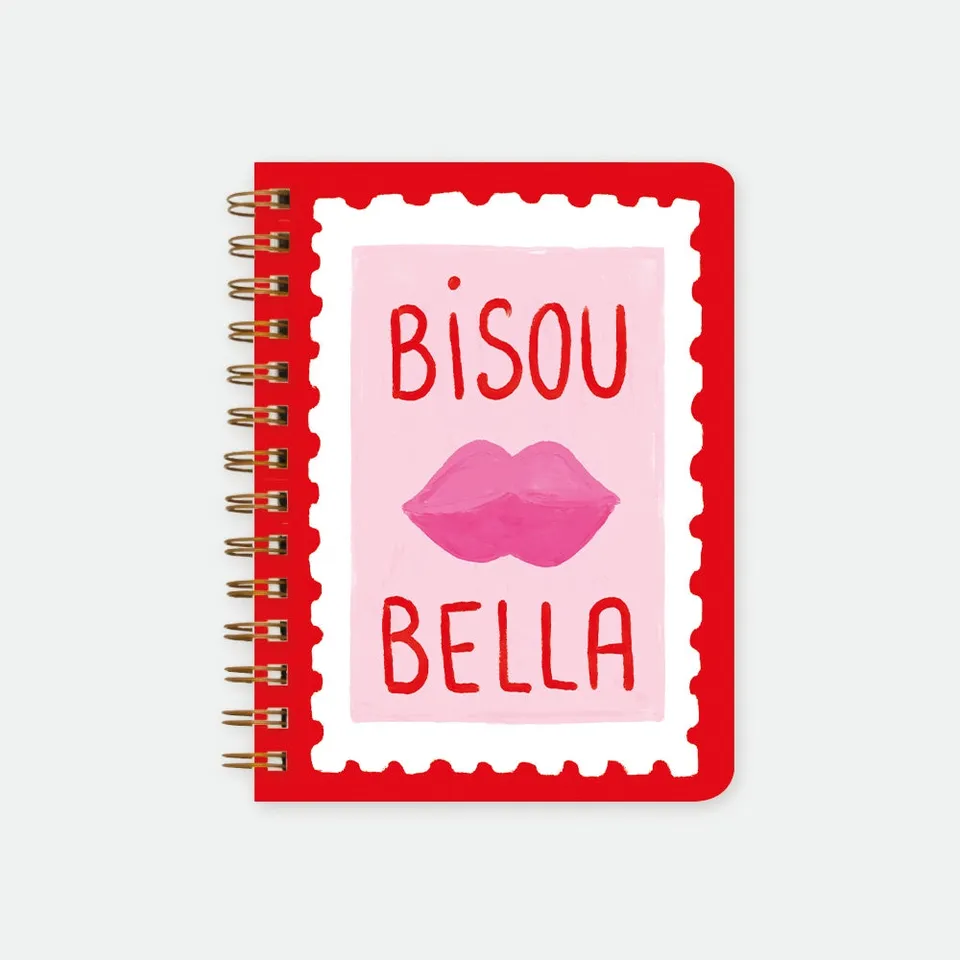 all-the-way-to-say-carnets-bisous-bella-spirale-a5-rouge image 1
