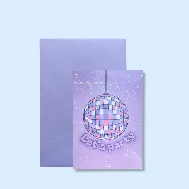 atelier-naholi-carte-boule-disco-let-s-party-paillettes image 1