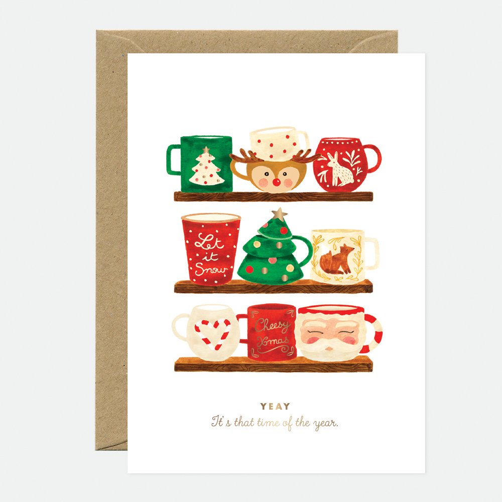 all-the-way-to-say-xmas-mugs-carte-de-v-ux-dor-e-a6 image 1