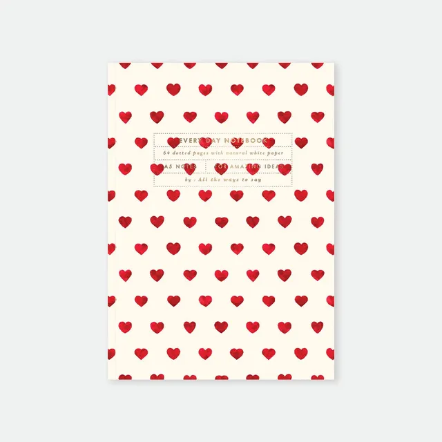 all-the-ways-to-say-new-hearts-carnet-a5-coeurs-rouges image 1