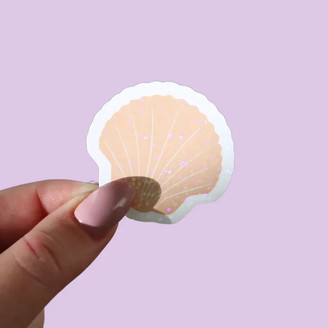 atelier-naholi-stickers-coquille-saint-jacques-holographique image 1