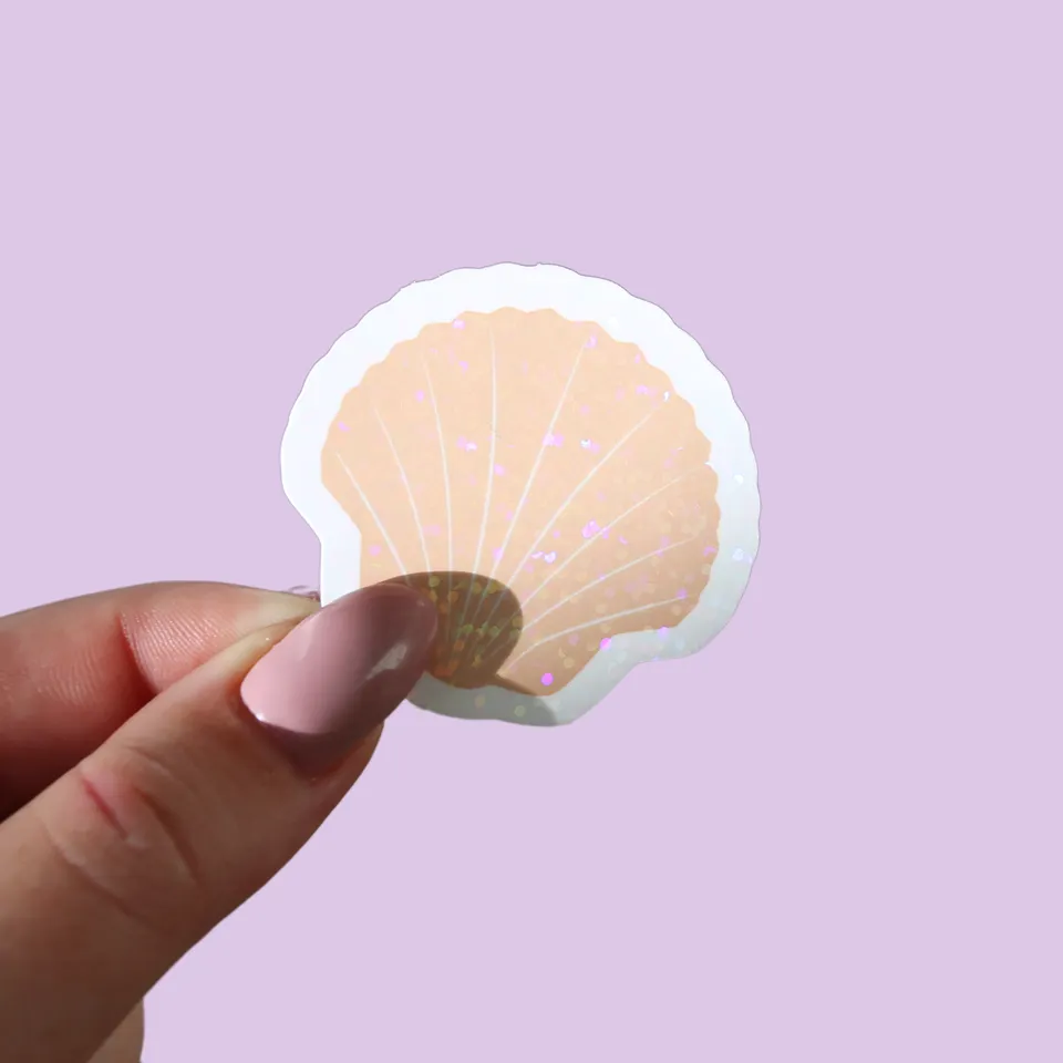 atelier-naholi-stickers-coquille-saint-jacques-holographique image 1